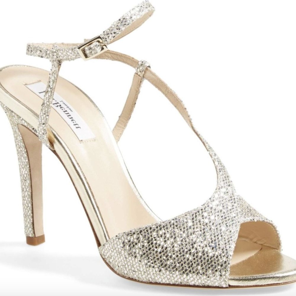 L.K. Bennett Gold Val Glitter Sandal
